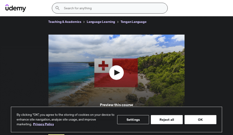 Course Preview Basic Tongan Language